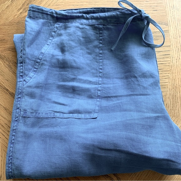 LONDONJEAN Pants - Blue 100% Linen Pants